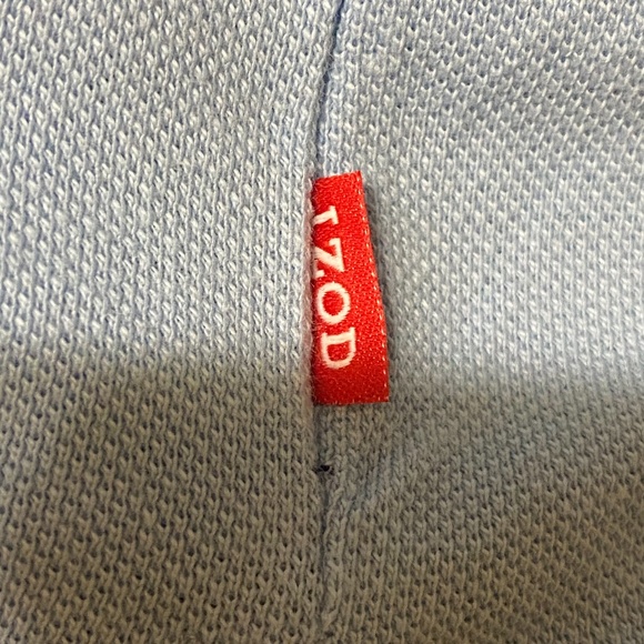 IZOD Powder Blue Heritage Polo Shirt Top Mens NWT - Picture 6 of 10